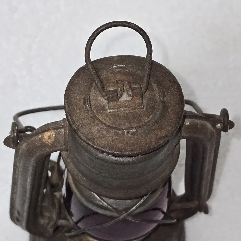 Feuerhand Atom 75 Storm Lantern Germany Schott Jena Ruby Red Jenaer Glas Antique